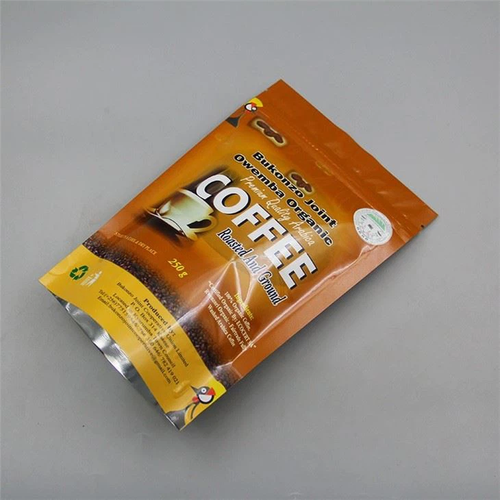 Stand Up Pouch Zipper Coffee Mylar Bags With Valve